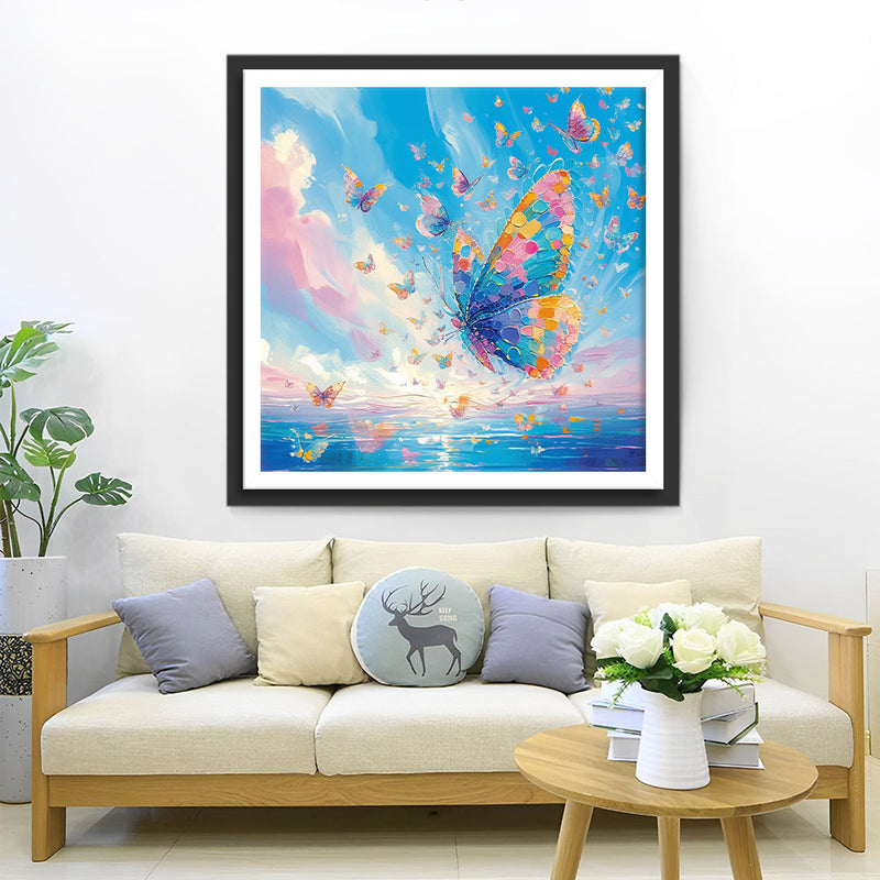 Bunte Schmetterlinge Diamond Painting