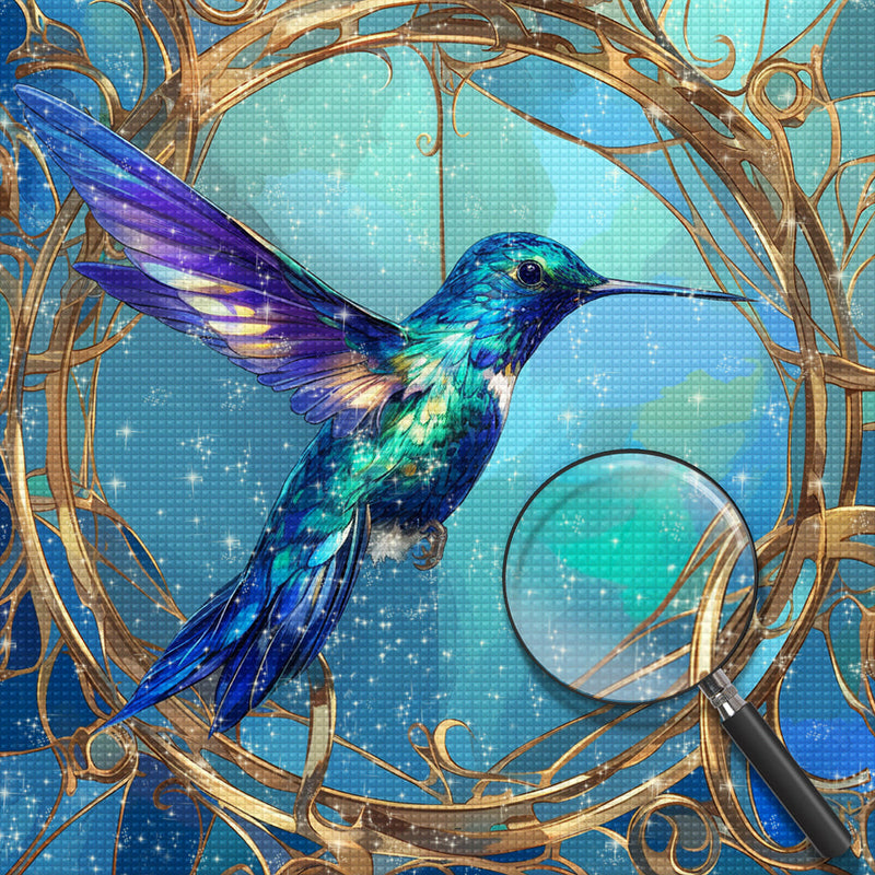 Fliegender Blauer Vogel Diamond Painting