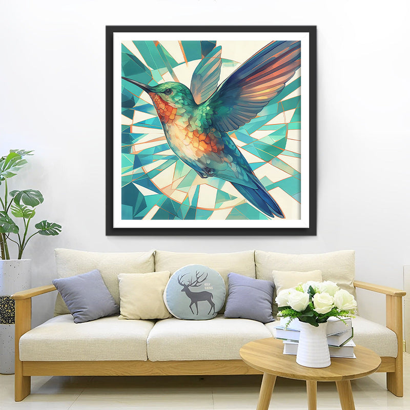 Fliegender Grüner Vogel Diamond Painting