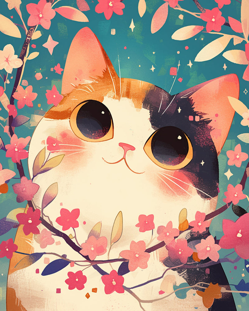 Niedliche Cartoon Katze Diamond Painting