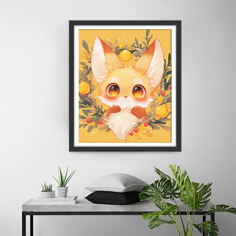 Niedlicher Goldener Fuchs Diamond Painting