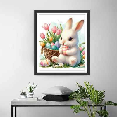 Osterhase und Tulpen Diamond Painting