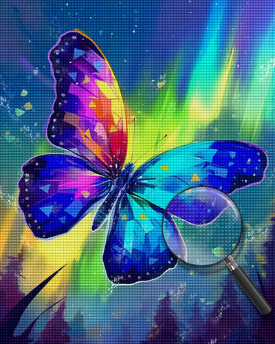 Bunt Glühender Schmetterling Diamond Painting