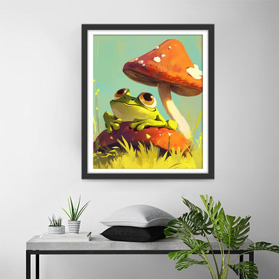 Pilze und Frosch Diamond Painting