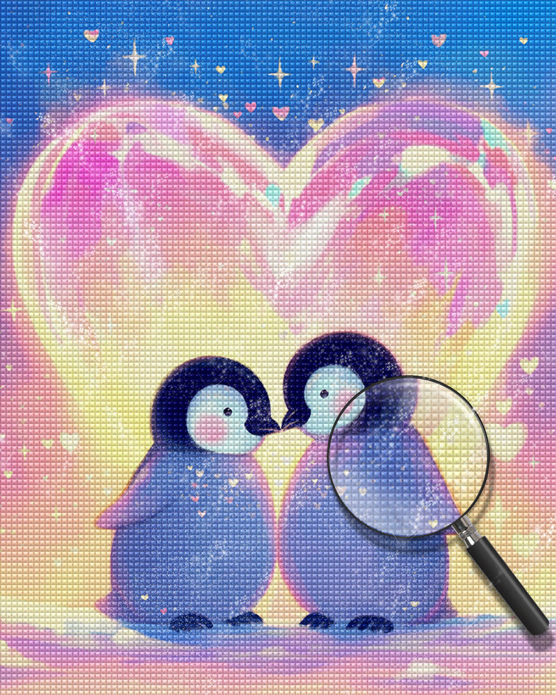 Pinguin Paar Diamond Painting