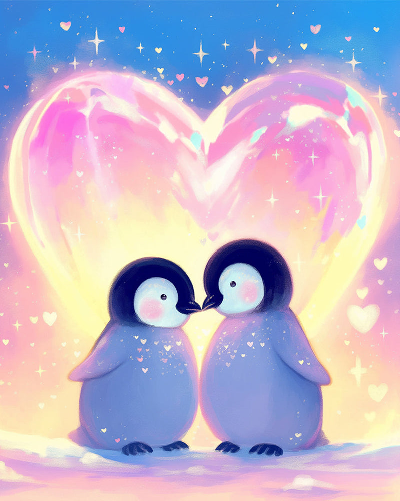 Pinguin Paar Diamond Painting