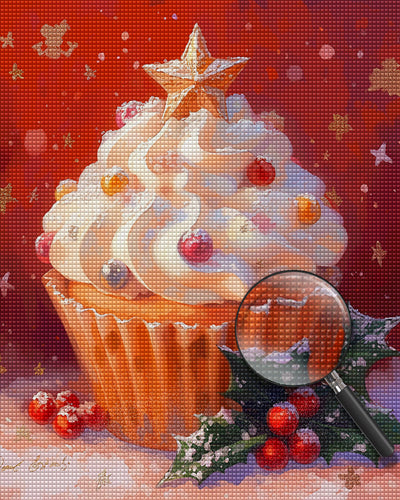 Weihnachten Cupcakes Diamond Painting