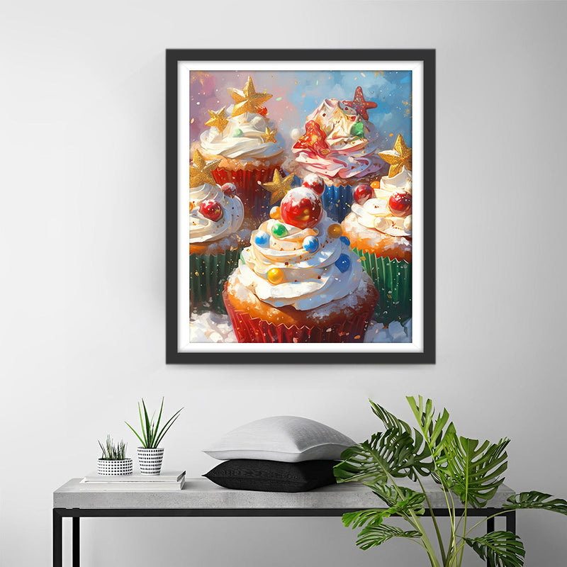 Weihnachten Cupcakes Diamond Painting