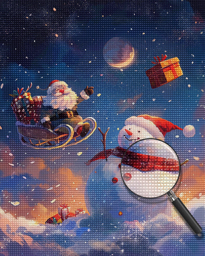 Weihnachten Weihnachtsmann Schneemann Diamond Painting