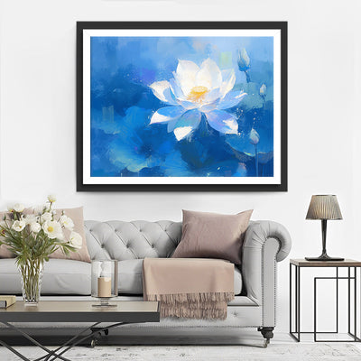 Weißes Lotus Diamond Painting