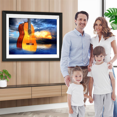 Gitarre auf dem Meer Diamond Painting