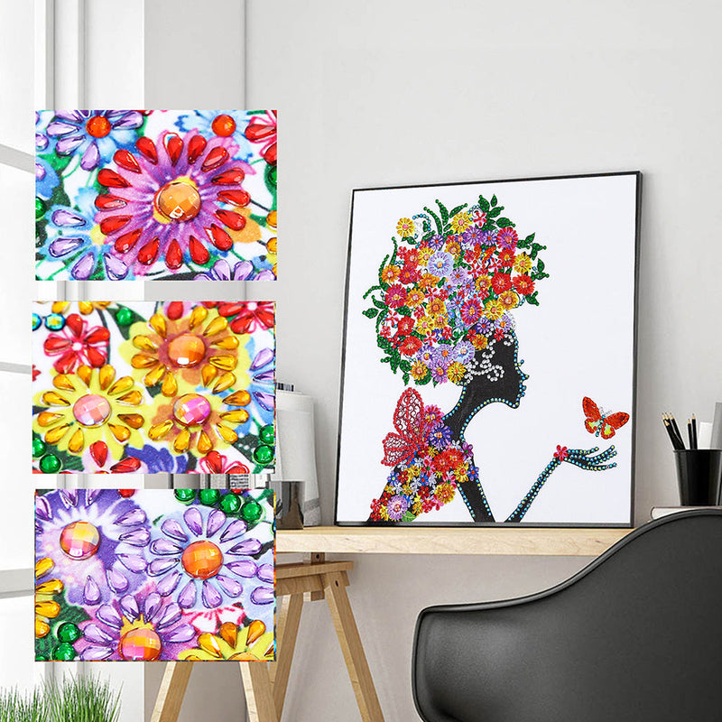 Blume Prinzessin Sonderform Diamond Painting