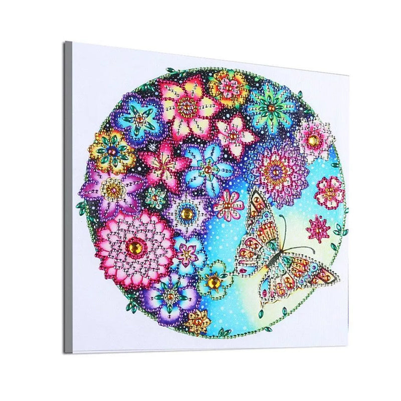 Blumen und Schmetterlinge Sonderform Diamond Painting