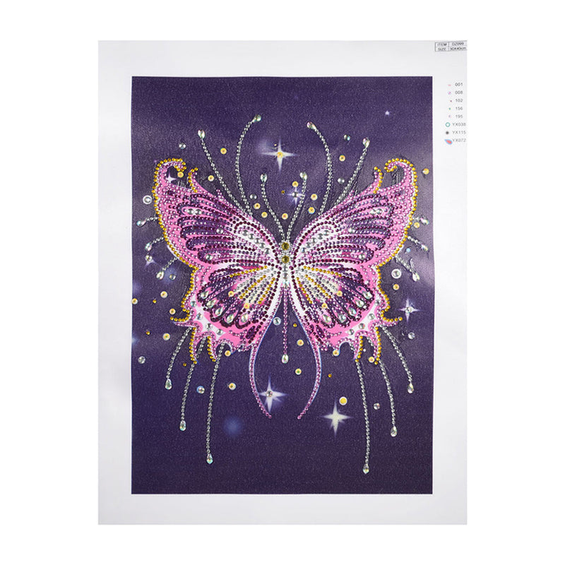 Rosa und Lila Schmetterling Sonderform Diamond Painting