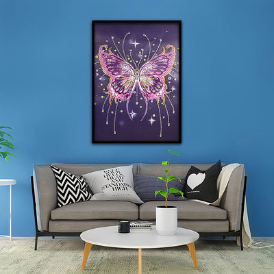 Rosa und Lila Schmetterling Sonderform Diamond Painting