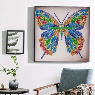 Ein Farbenfroher Schmetterling Sonderform Diamond Painting