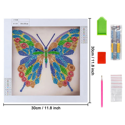 Ein Farbenfroher Schmetterling Sonderform Diamond Painting