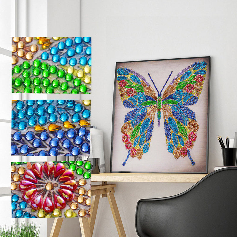 Ein Farbenfroher Schmetterling Sonderform Diamond Painting