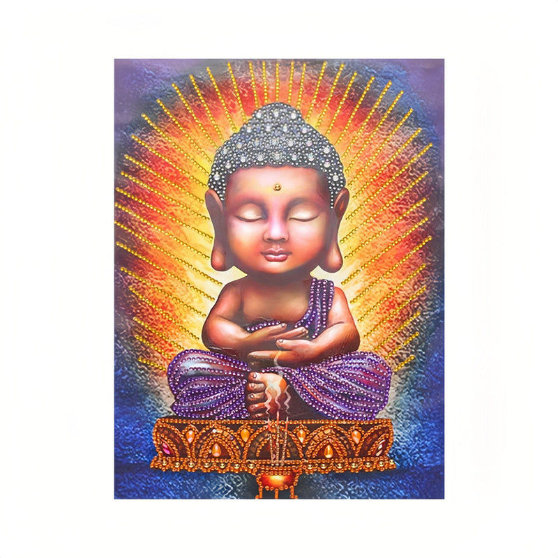 Glühende Buddha Statue Sonderform Diamond Painting