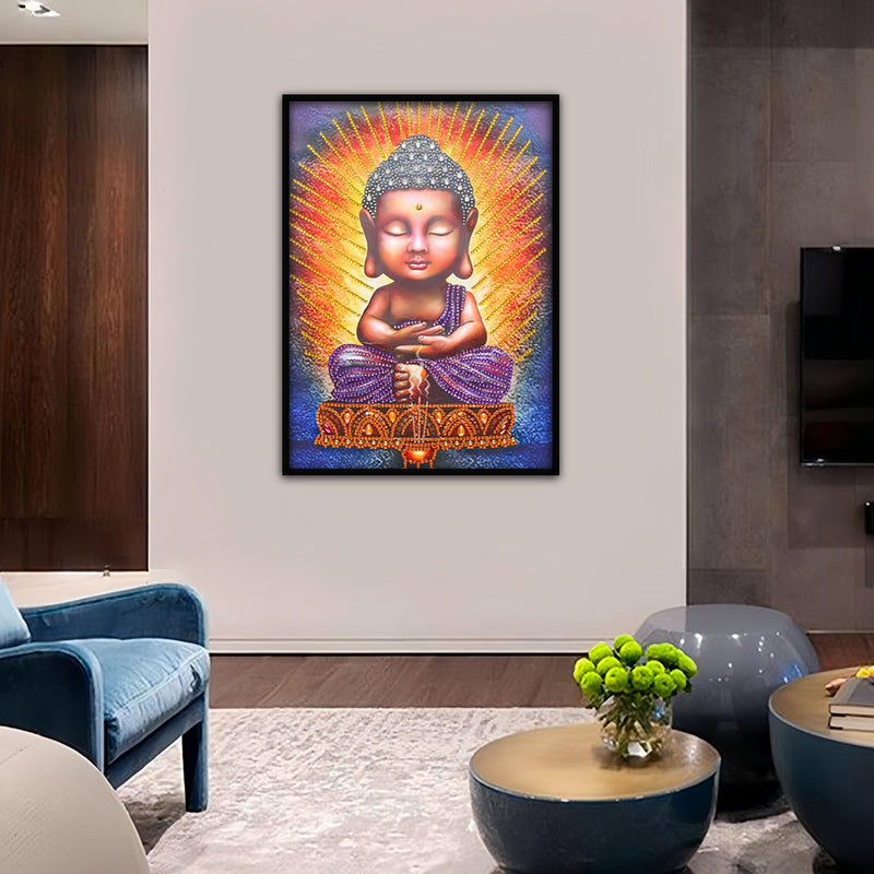 Glühende Buddha Statue Sonderform Diamond Painting