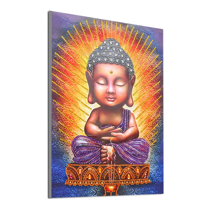 Glühende Buddha Statue Sonderform Diamond Painting