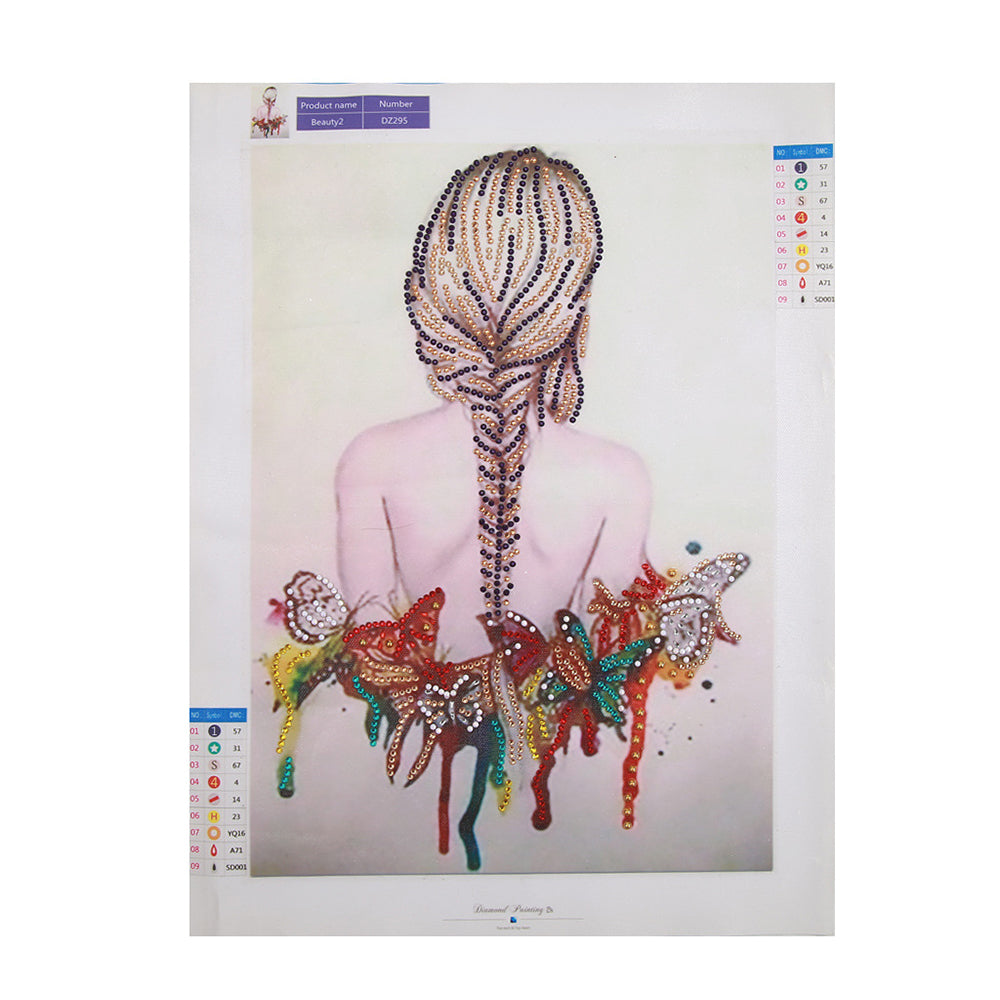 Schmetterling Frau Sonderform Diamond Painting