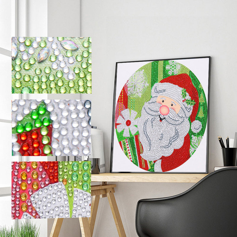 Glücklicher Weihnachtsmann Sonderform Diamond Painting