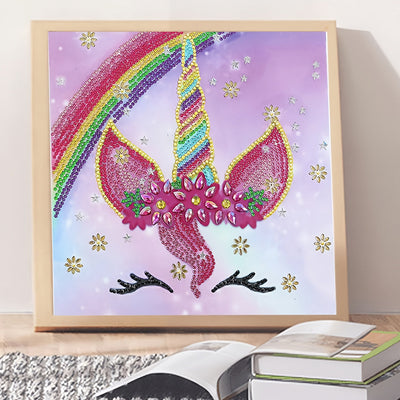 Regenbogen Einhorn Sonderform Diamond Painting