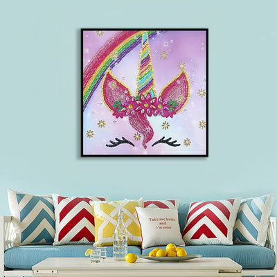 Regenbogen Einhorn Sonderform Diamond Painting