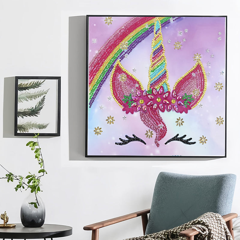 Regenbogen Einhorn Sonderform Diamond Painting