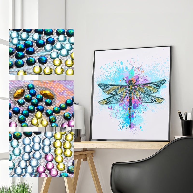 Eine Bunte Libelle Sonderform Diamond Painting