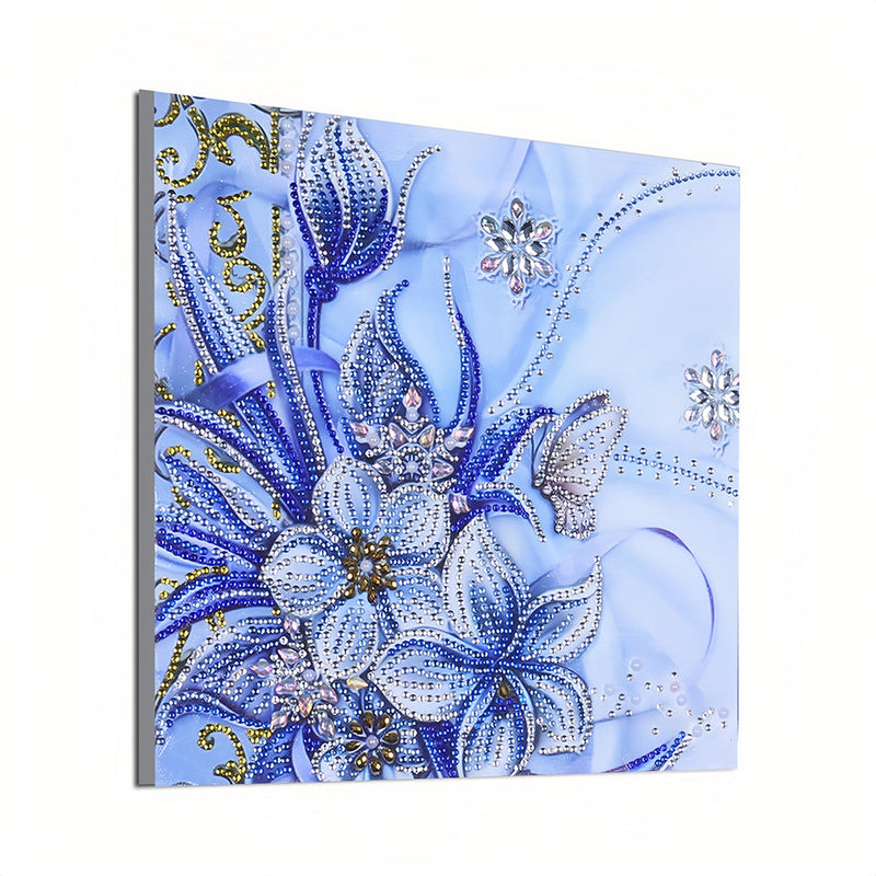 Blaue Orchidee Sonderform Diamond Painting