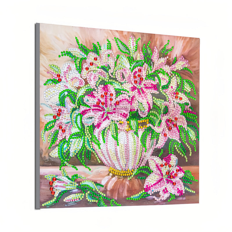 Rosa Lilie Sonderform Diamond Painting