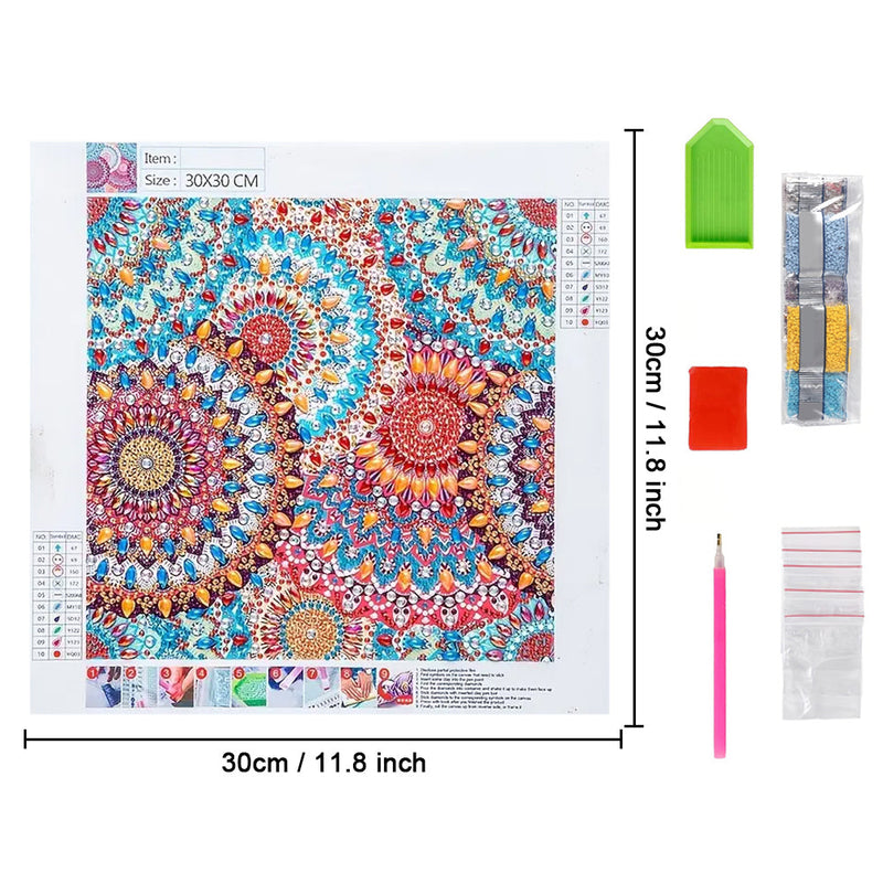 Löwenzahn Mandala Sonderform Diamond Painting