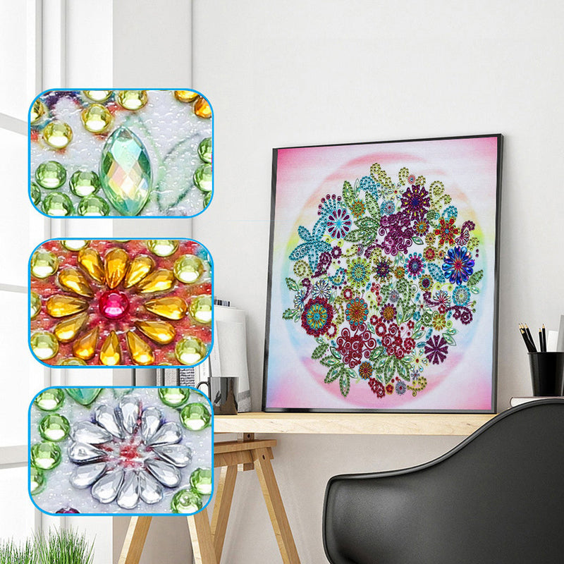 Kleine Frühlingsblumen Sonderform Diamond Painting