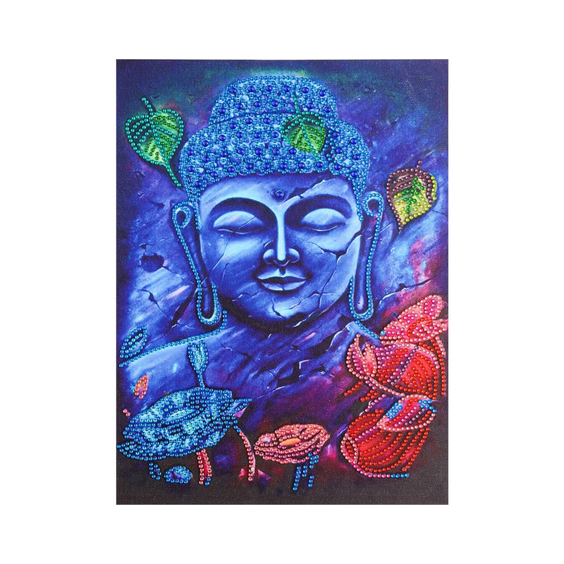 Blaue Buddha Statue Sonderform Diamond Painting