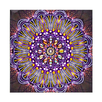 Lila Linien Mandala Sonderform Diamond Painting