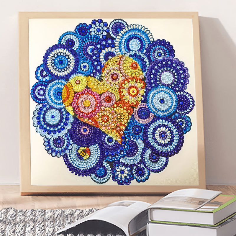 Herz in Mandala Sonderform Diamond Painting