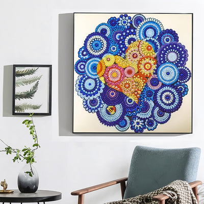 Herz in Mandala Sonderform Diamond Painting