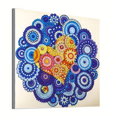 Herz in Mandala Sonderform Diamond Painting