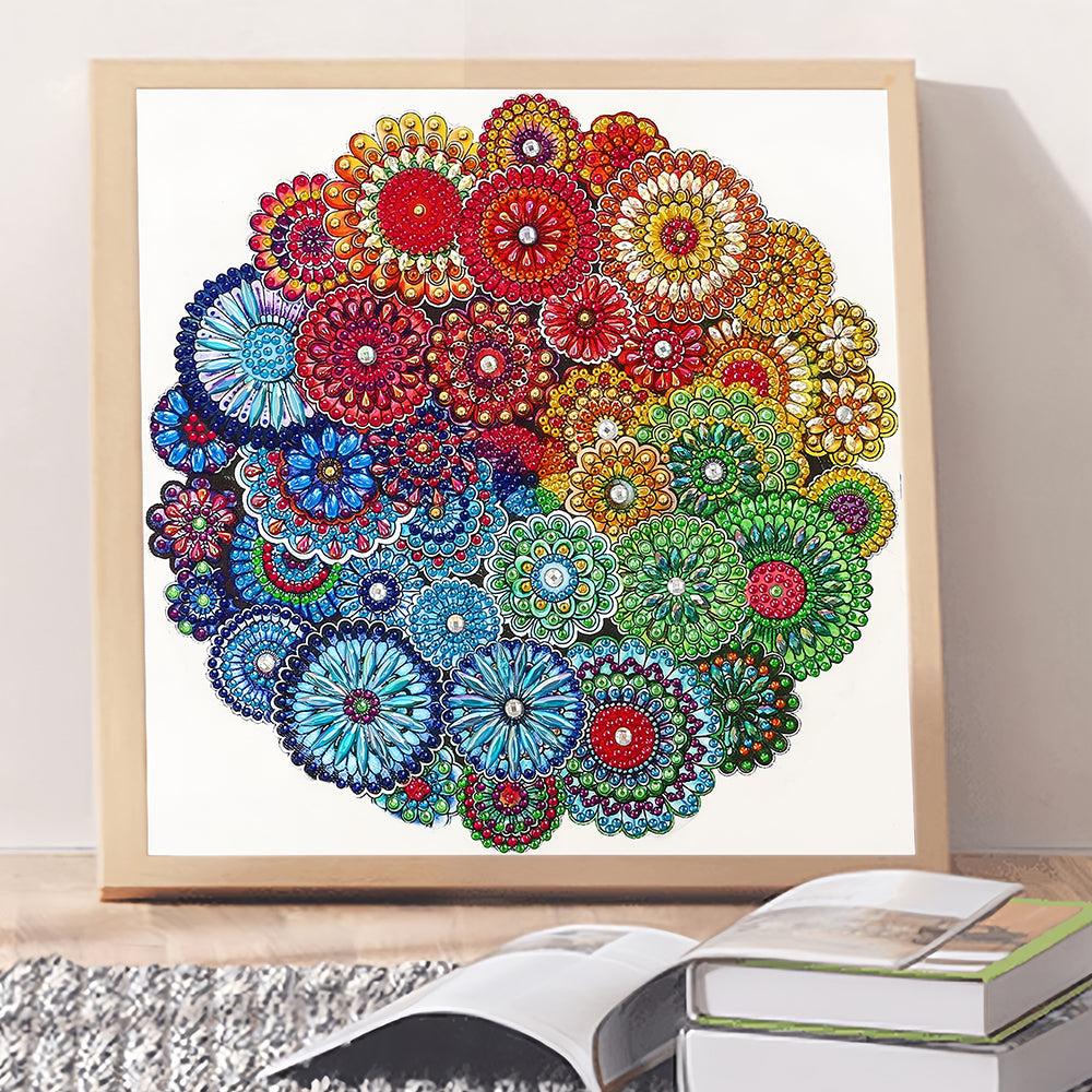 Regenbogen Mandala Sonderform Diamond Painting