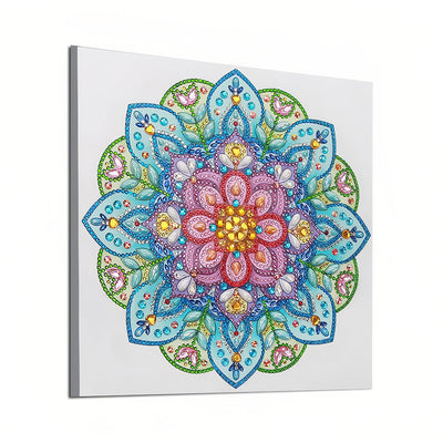 Grüne Mandala Blume Sonderform Diamond Painting