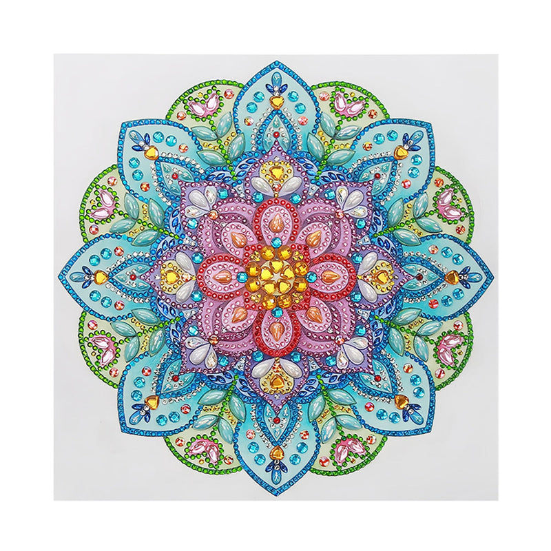 Grüne Mandala Blume Sonderform Diamond Painting