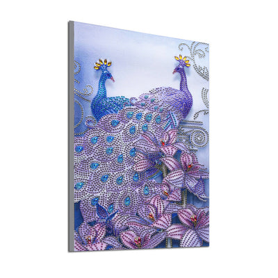 Pfau und Lilie Sonderform Diamond Painting