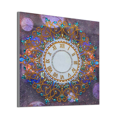 Goldene Uhr Mandala Sonderform Diamond Painting