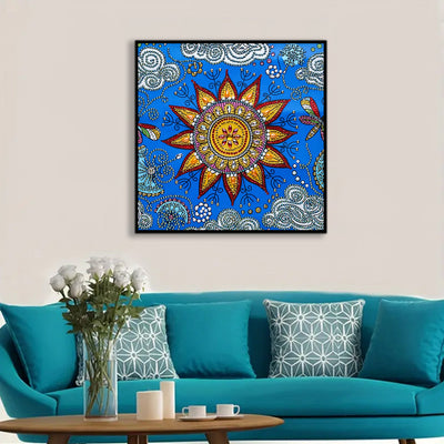 Goldener Stern Mandala Sonderform Diamond Painting