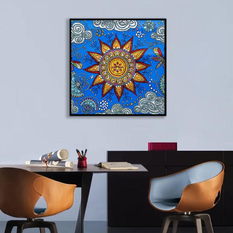 Goldener Stern Mandala Sonderform Diamond Painting