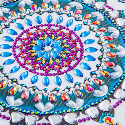 Blaues und Lila Mandala Sonderform Diamond Painting