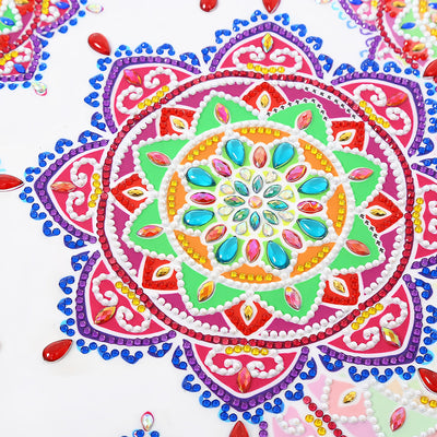 Rotes und Rosa Mandala Sonderform Diamond Painting