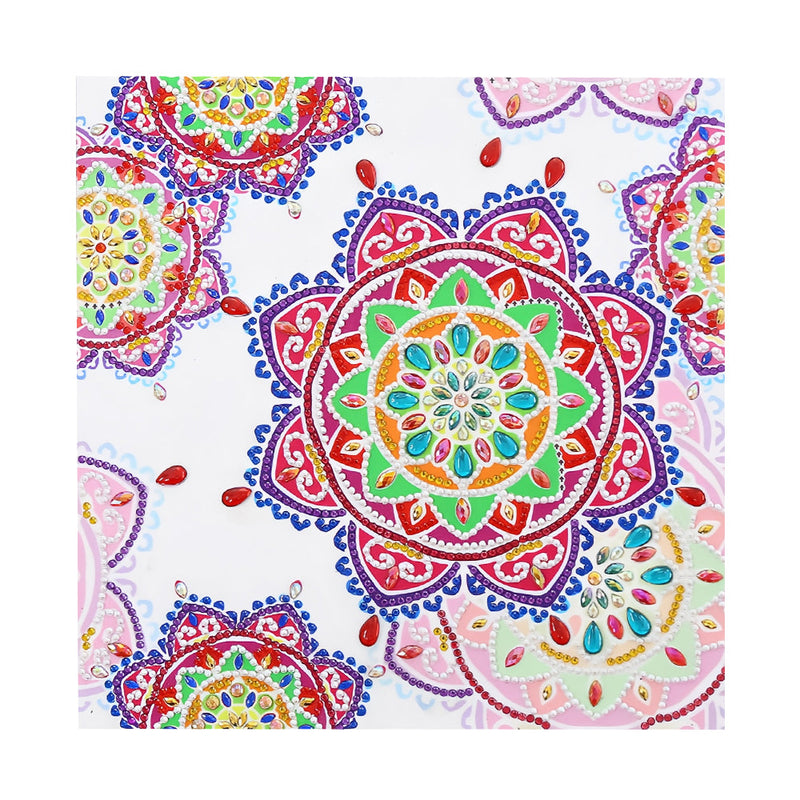 Rotes und Rosa Mandala Sonderform Diamond Painting